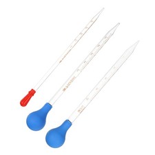 3Pcs Graduated Dropper Pipette Kit 2ml 5ml 10ml Borosilicate Glass Pipette Clear