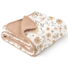 Muslin Baby Blankets for Girls Boys, 100 Cotton Crib Blanket for Infant Todd...