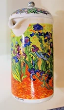 Chaleur Masters Collection D. Burrows Ceramic Coffee Press Art Van Gogh Irises