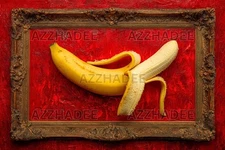 Banana Digital Image AI Artwork Vintage Style Frame | High Resolution Download