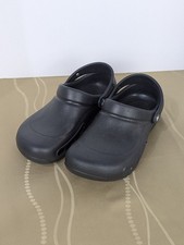 Crocs Adult Bistro Clogs Slip Resistant Shoes M6 W8 Black Lightweight Workwear