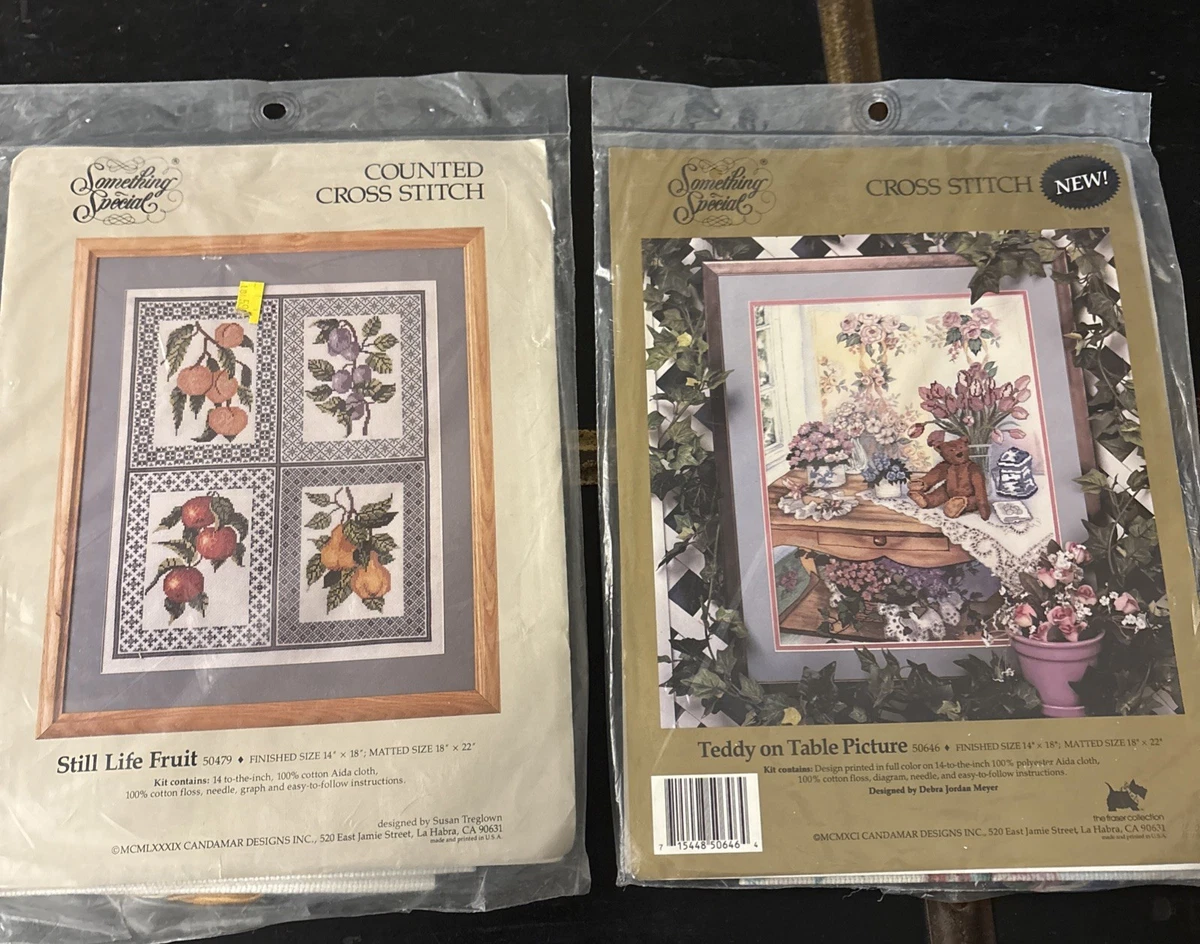 Kit Point De Croix Something Special - Modèle "NIGHT LIFE", Toile 14 Fils, 18x18 Cm, Neuf