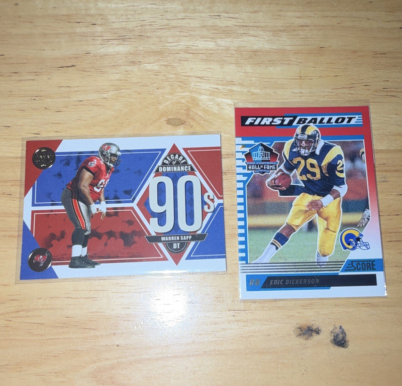 2020 Score Insert Card Lot (2) Decade Dominance/First Ballot Sapp Dickerson R8