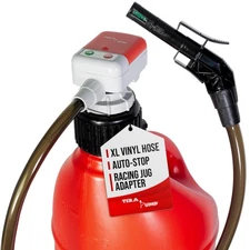 Next Generation Rain-Resistant Gas Fuel Pump - 4.25-ft Long Vinyl Hose, Batte...