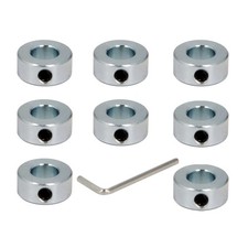 8pcs 1/2" Bore Shaft Collar Lock Collar Zinc Plated Solid Steel with Set Screw