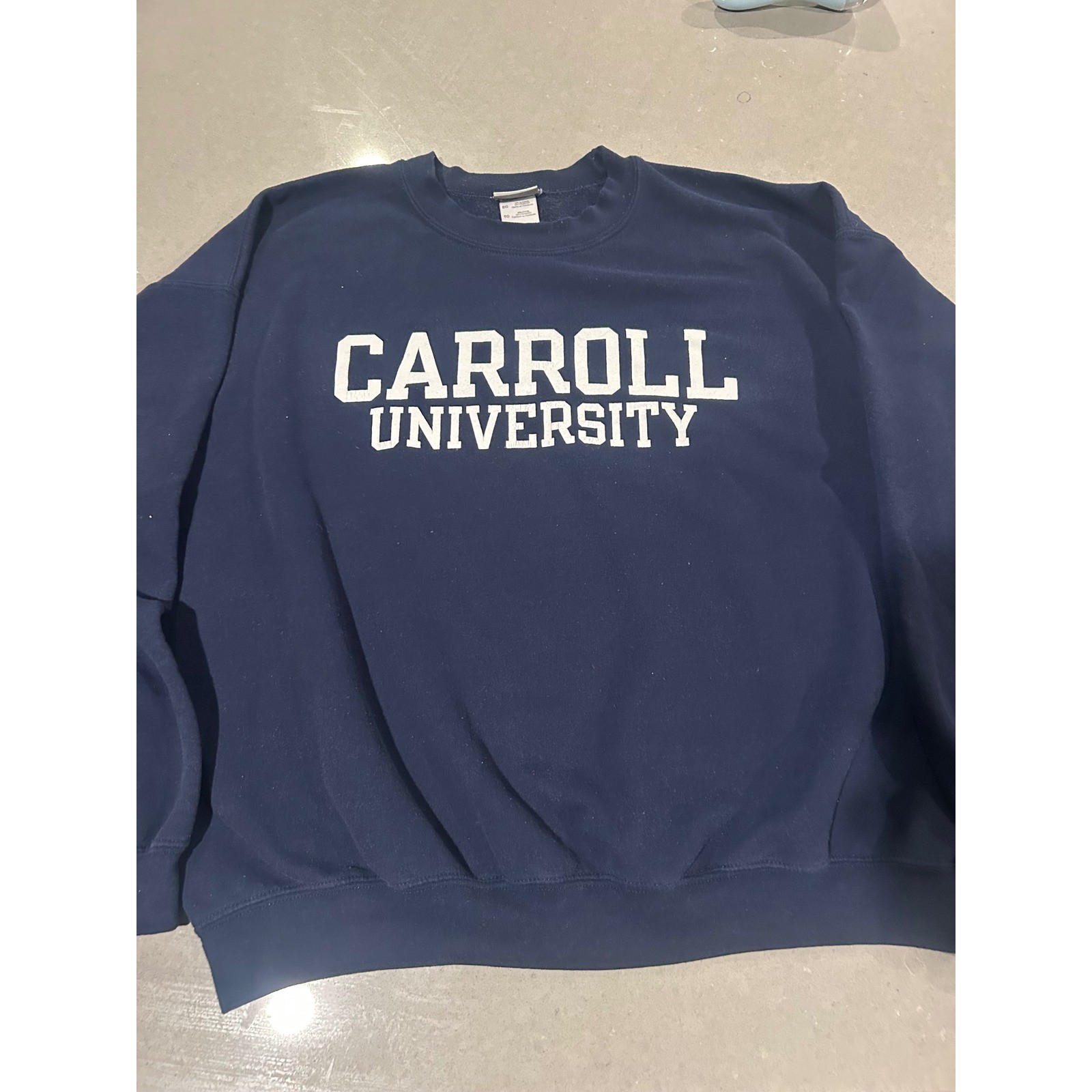 Carroll University Mens Crewneck Sweatshirt Navy Blue Xl Gildan Heavy Blend