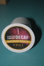 DECAF LOT OF 30 K-CUP VINIA BLOOD FLOW ENERGY COFFEE RED GRAPE POWDER FREE SHIP