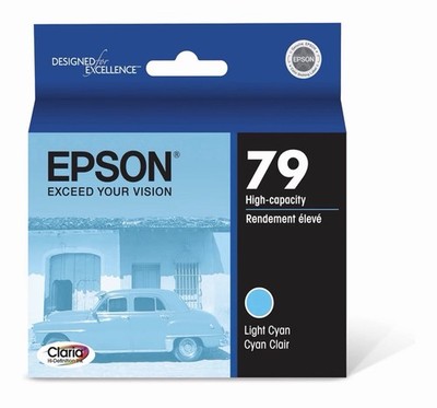 Epson 79 C13T079520 Light Cyan Genuine Ink Artisan 1430 Stylus 1400 EXP 03/29