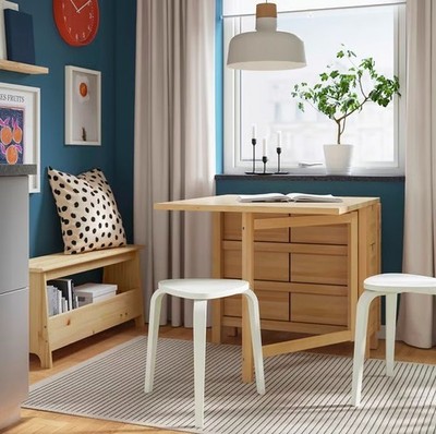 IKEA スツール KYRRE 3脚セット IKEA KYRRE 3-legged stool side table Off-White stackable NEW