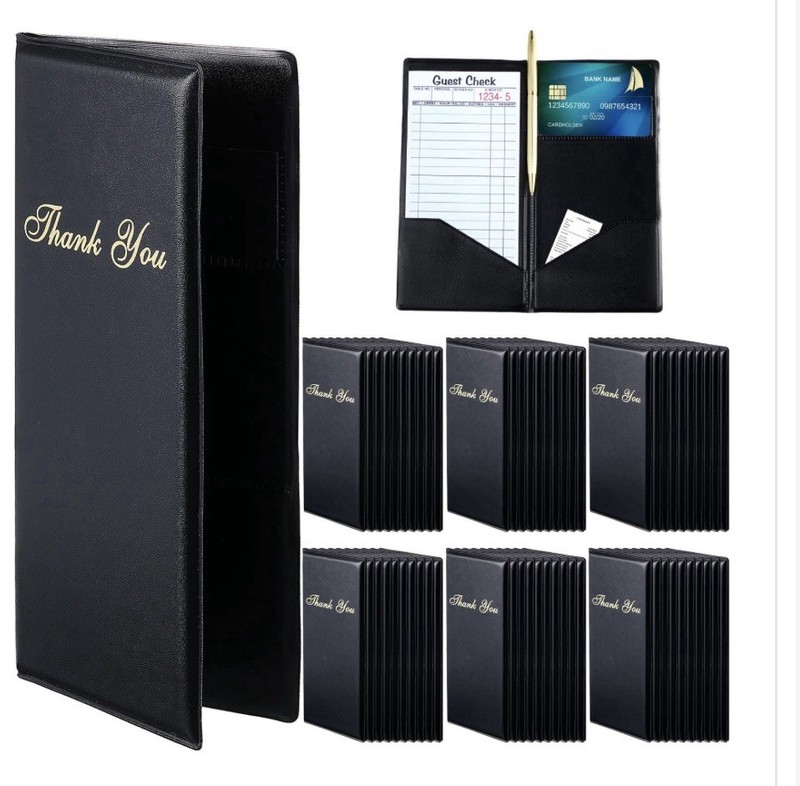 60 Check Presenters For Restaurants, Guest Bill Card Holders