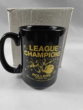 Vintage 90's Big Lebowski League Champions Rollers Unused Coffee Mug Cup 