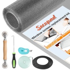 Secopad Window Screen Repair Kit 48 x 118 Screen Door Mesh Replacement Kit
