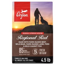 Grain Free Poultry Free High Protein Dry Dog Food Regional Red Recipe 4.5lb Bag