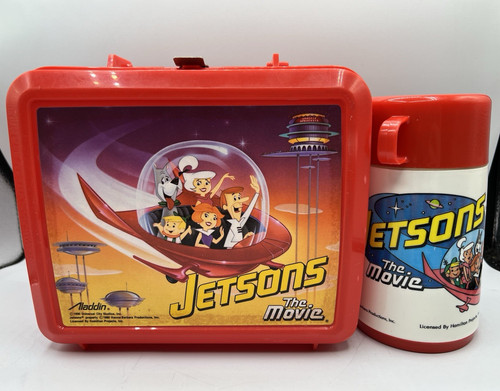 Vintage 1990 Jetsons The Movie Aladdin Lunchbox and Thermos