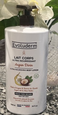 Evoluderm Argan Divin Lait Corps Ultra Nourishing Body Lotion 34 fl oz / 1000 mL