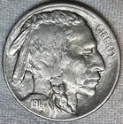 1914 Buffalo Nickel XF+/AU.  Free Shipping.  Breaking up Sets.