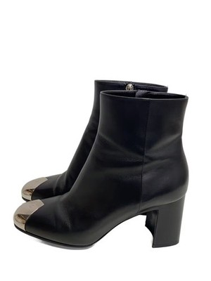 Louis Vuitton Louise Line Ankle Boots 38 Blk Leather GSX71