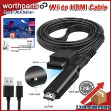 Wii to HDMI Adapter Converter Cable Full HD 1080P for Television PC Plug Play