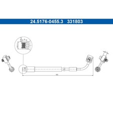 Bremsschlauch ATE 24.5176-0455.3 für Opel Chevrolet Mokka X Trax