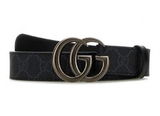 Gucci Men's GG Marmont Logo Belt Black 414516 92TIT 1000 134034122