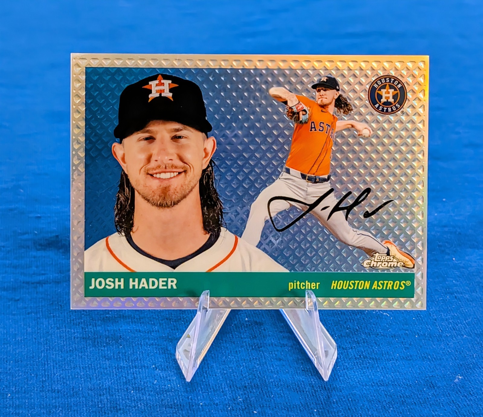 🔥Josh Hader /55 diamond etch refractor -2025 Topps Chrome Platinum  #416 Astros