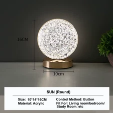 Touch Control 3D Crystal Track Night Light Girls Room Home Decor Aesthetics USB 