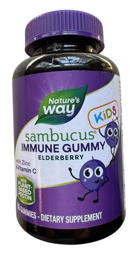 Nature’s Way Kids Immune Sambucus Elderberry Gummies - 60 Count - Ex: 4/26