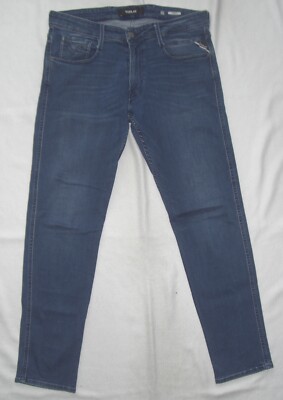 Replay Mens Jeans W33 L32 Anbass M914 33-32 Condition Very Good