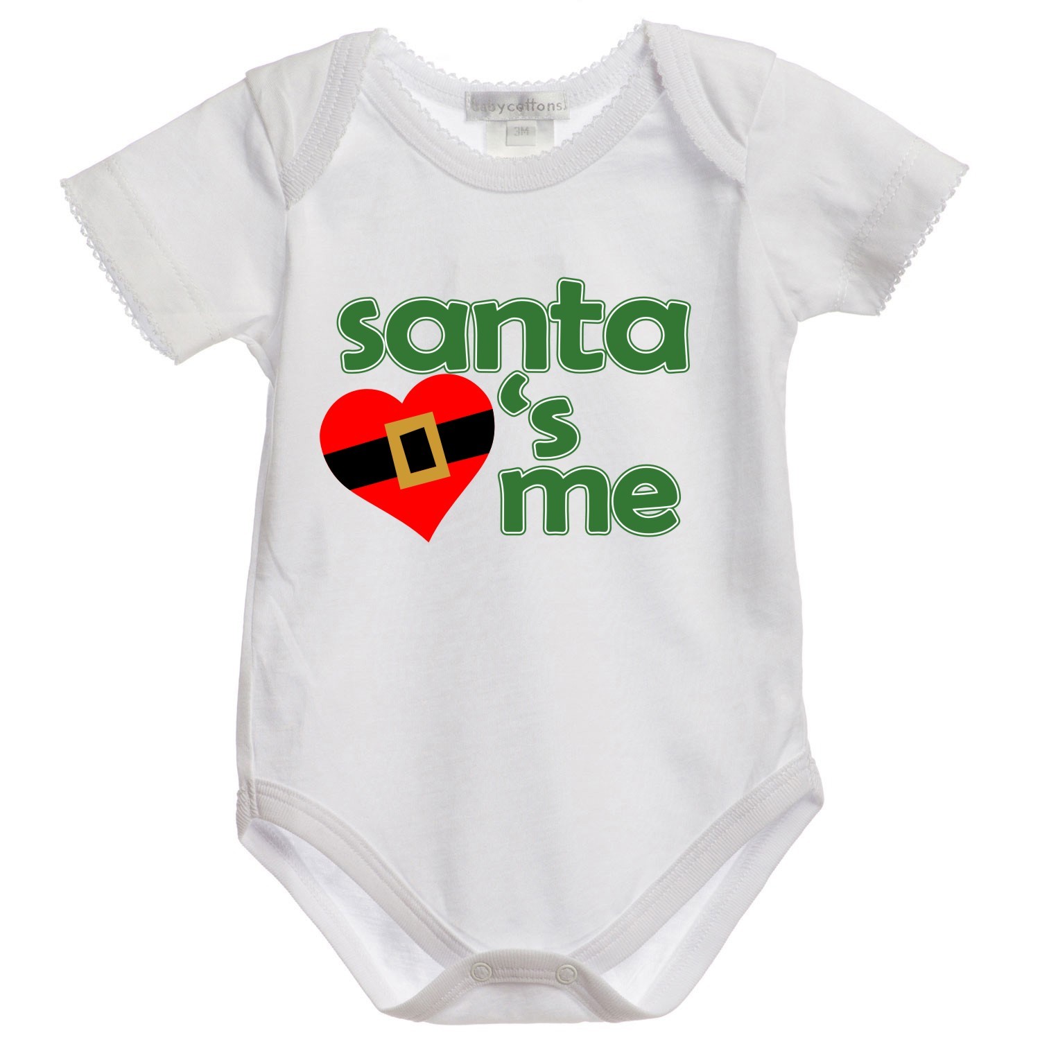 Bodysuit Baby J895 Santa Claus Me Ama T-Shirt Gift Baby Funny-image
