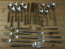 Ricci Amalf Stainless 26 Pieces-Dinner Salad Forks-Tea Table Spoon Knife-Serving