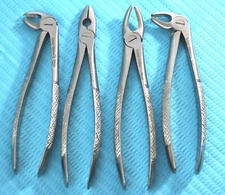 4 GERMAN GRADE DENTAL SURGERY TOOTH EXTRACTING EXTRACTION FORCEP MD1+MD2+MD3+MD4