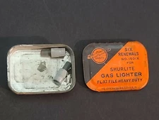 Vintage Shurlite Metal Box-Gas & Tourch Lighter WITH TWO RENEWALS