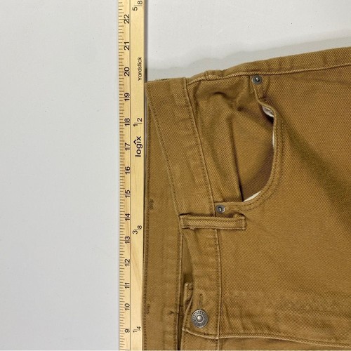Levis Shorts Mens 40x11 Brown Denim 511 Jorts Jean Raw Hem Cotton White Tab - Picture 12 of 15