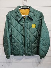 Vtg John Deere Tractor Quilted Puffer Trucker...