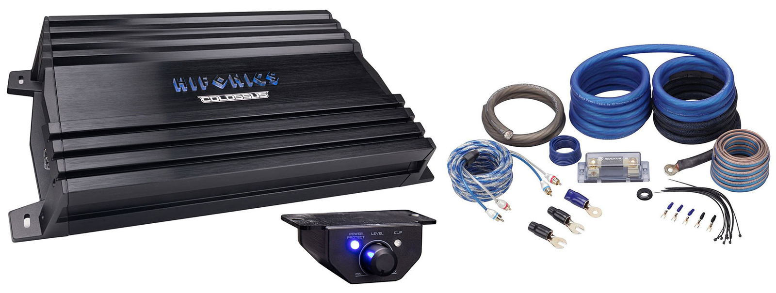 Автомобильный усилитель Hifonics HAC-50001D мощностью 5000 Вт 1 Ом класс D Комплект проводов OFC