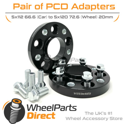 Adapter 5x112 66,6 (Auto) auf 5x120 72,6 (Rad) 20mm für BMW X3 M40 [G01] 18-22