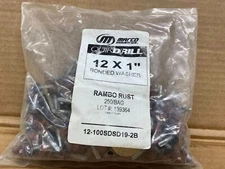 250 pcs 12 x 1"  Rambo Rust Metal roofing/siding self drilling screw MARCO