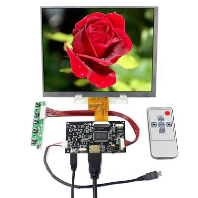 Fit To Raspberry Pi HD LCD Controller Board 8'' HJ080IA-01E 1024X768 IPS LCD