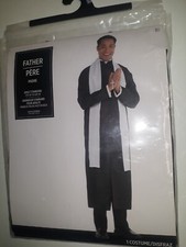 Father Priest Costume 3 Piece Costume - Men's Adult Standard Up to Size 44 NEW