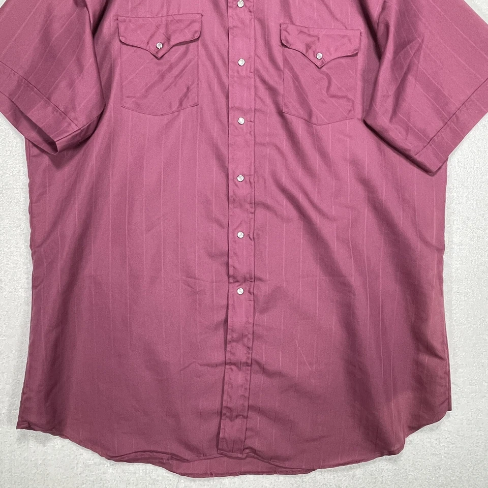 Vintage Panhandle Slim Dress Shirt 18 Purple Striped USA Western Cowboy Rodeo Foto 3 de 4