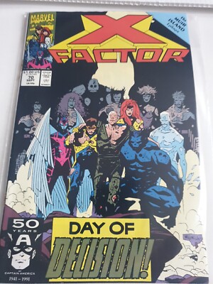 X-FACTOR Ausgabe #70 1990 Marvel Comic 1. Serie (Original Xmen Reunited) Sehr guter Zustand/NM