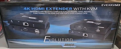Evolution EVEXKVM3 4K HDMI CAT6, 6A, Extender with KVM3