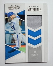 BO Bichette RC ROOKIE 2020 Panini Prizm Absolute Material Swatch USE WORN JERSEY