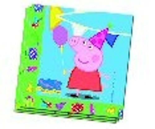 Peppa Pig Party Napkins - Pack Of 20, 2-Ply, Official Licensed Party Supplies For Peppa Pig Theme Celebrations-511014