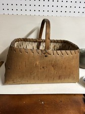 Antique Early Birch Bark Indian Basket