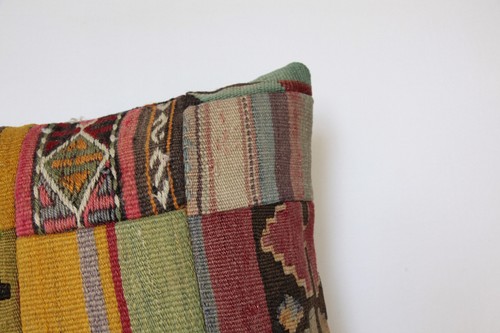 20x16 patchwork kilim pillows,Handmade pillow,Turkish Kilim pillow,lumbar pillow - Picture 9 of 13