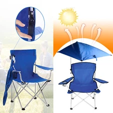 Sand Island Shaded Canopy Camping Chair Foldable Beach Camping Chair &Umbrella