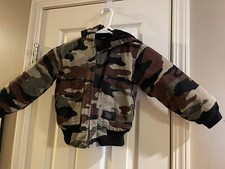 Walls-Youth Kids Blizzard Pruf Camo Jacket/Winter Coat Heavy Lined Hooded Sz 4-5
