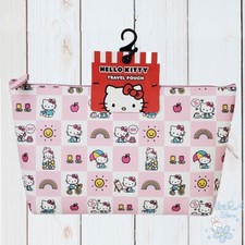 NEW HELLO KITTY SANRIO AUTHENTIC PINK MAKE UP COSMETIC BAG TRAVEL POUCH