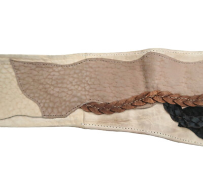 vtg CARLO FIORI Italy Applique leather Sash belt | eBay display picture 3